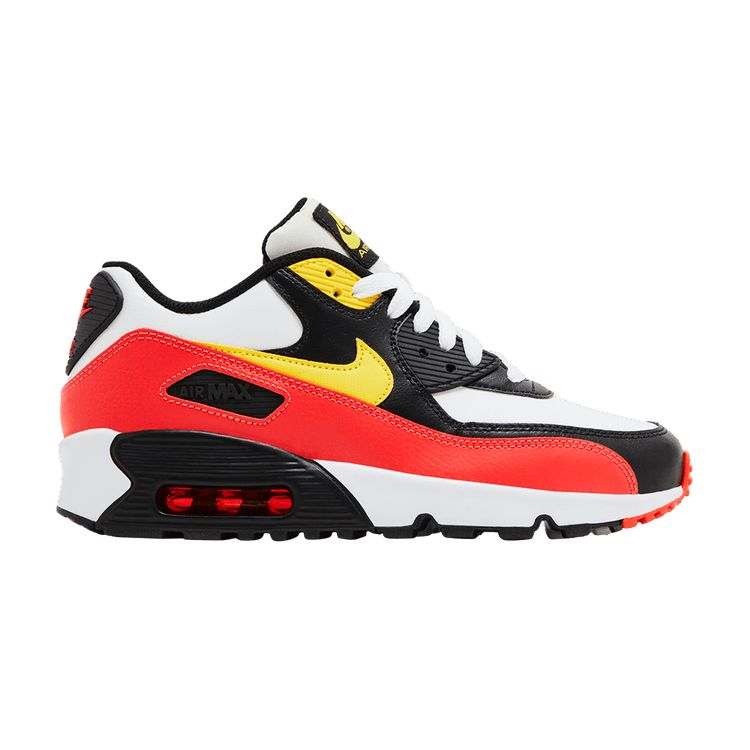 

Кроссовки Nike Air Max 90 Leather GS 'Chrome Yellow Black Crimson', белый