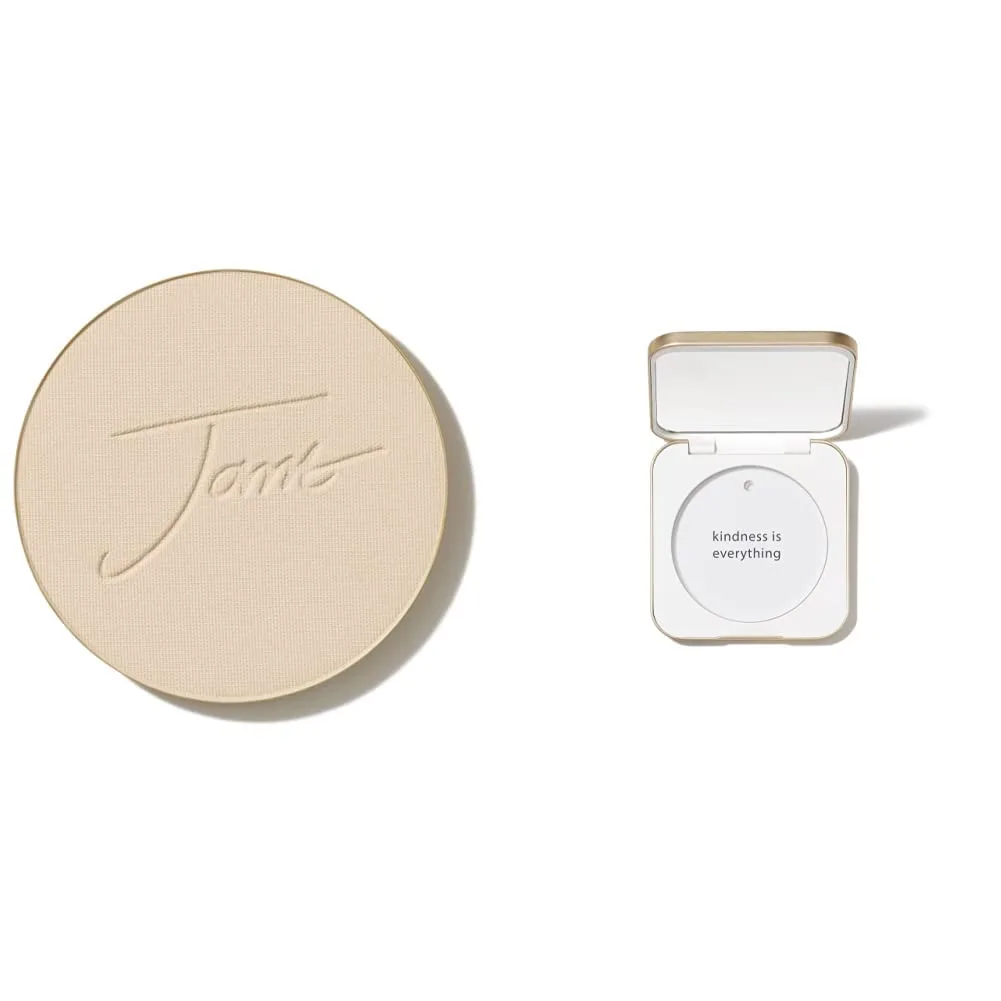 Набор многоразовых компактных пудр Jane Iredale PurePressed Base Mineral Foundation | Полуматовая прессованная пудра с SPF | Без талька, веганский продукт, не тестируется на животных, Amber