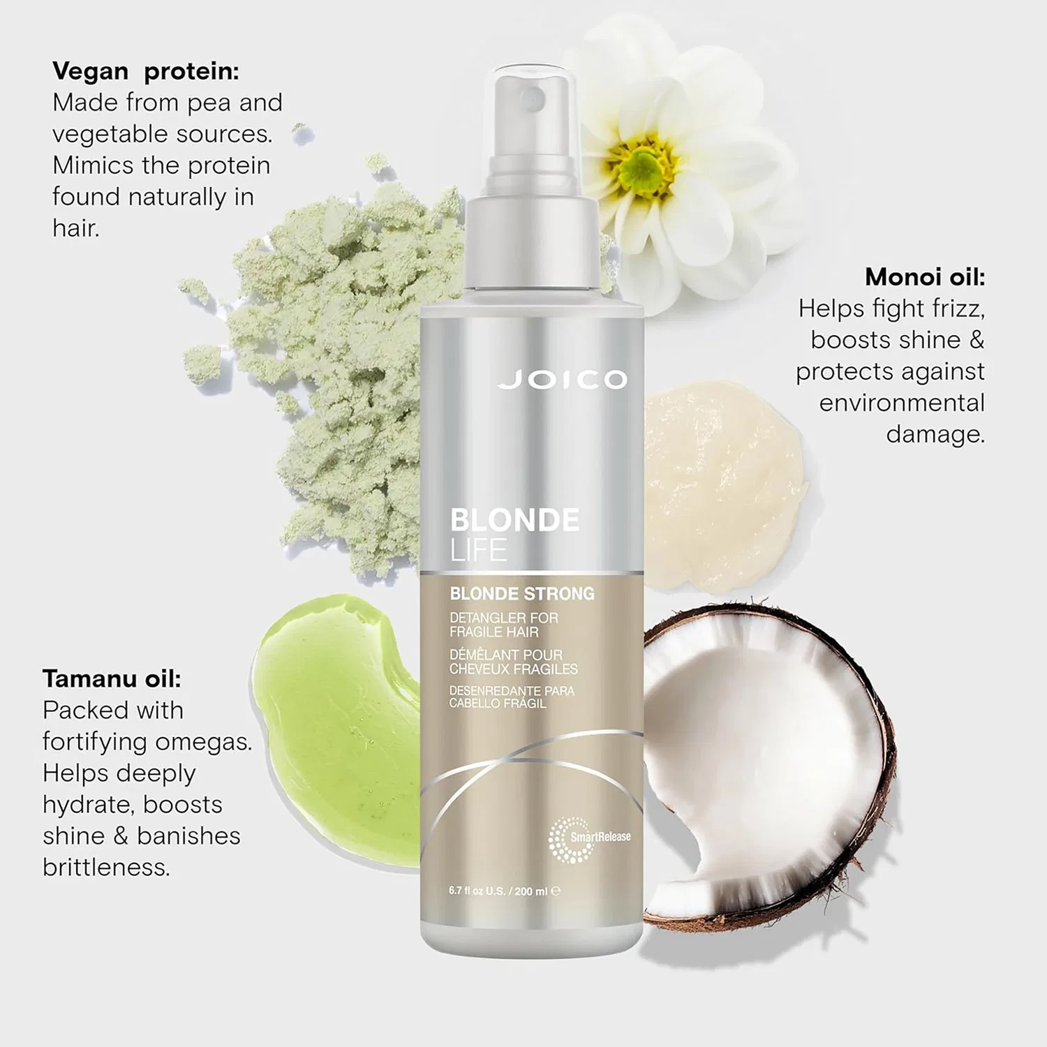Средство для распутывания волос Blonde Life Blonde Strong Conditioning Detangler, 200 мл Joico — фото 4