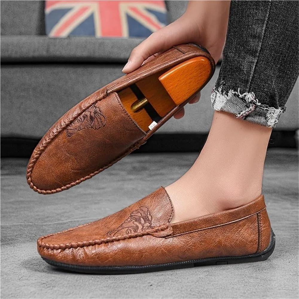 Лоферы кожаные коричневые, Loafers & Slip-Ons, Brown DHFIRUFSHLO — фото 3