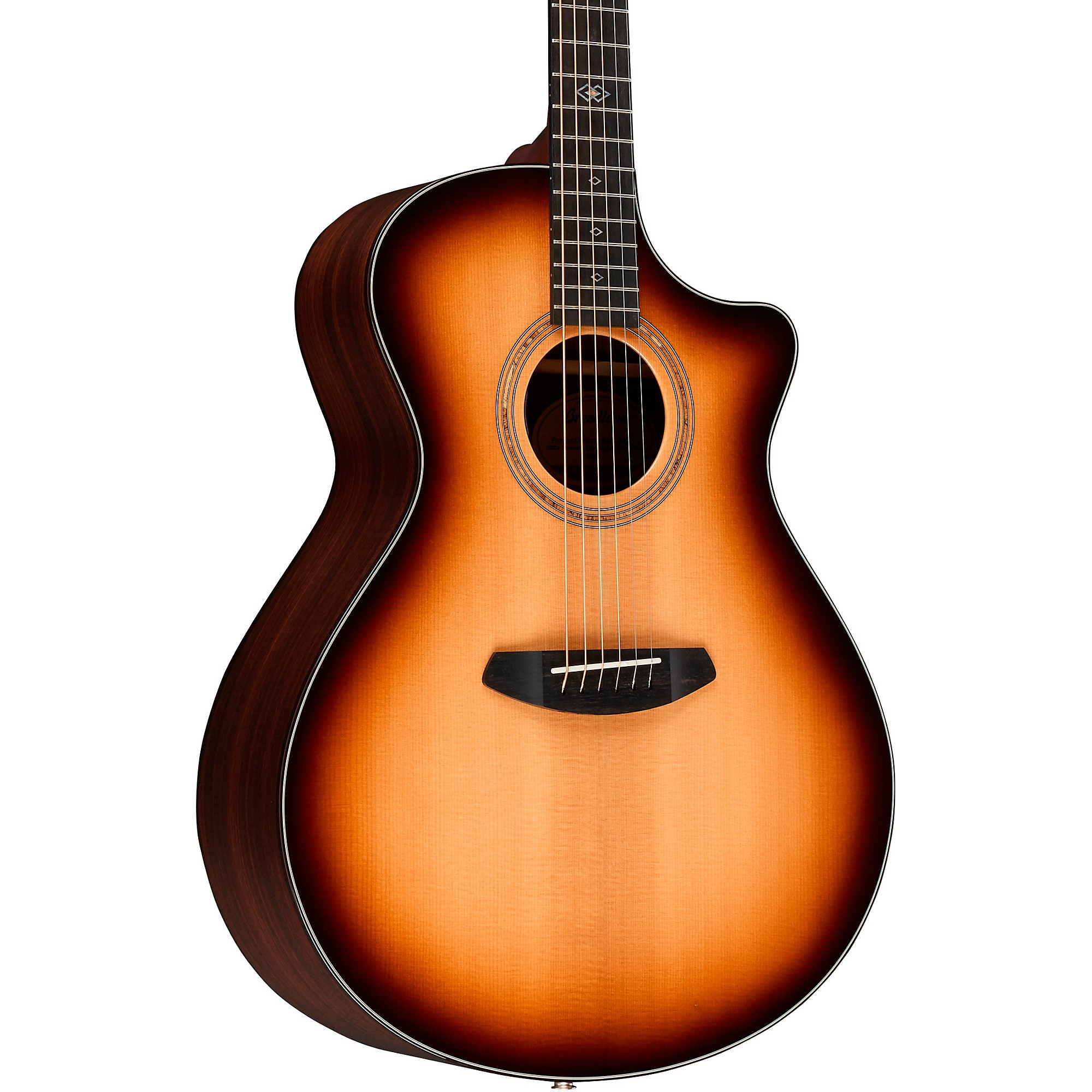 

Breedlove Premier Sitka Spruce-Восточно-индийский палисандр Concerto CE Акустическая электрогитара Burnt Amber Burst