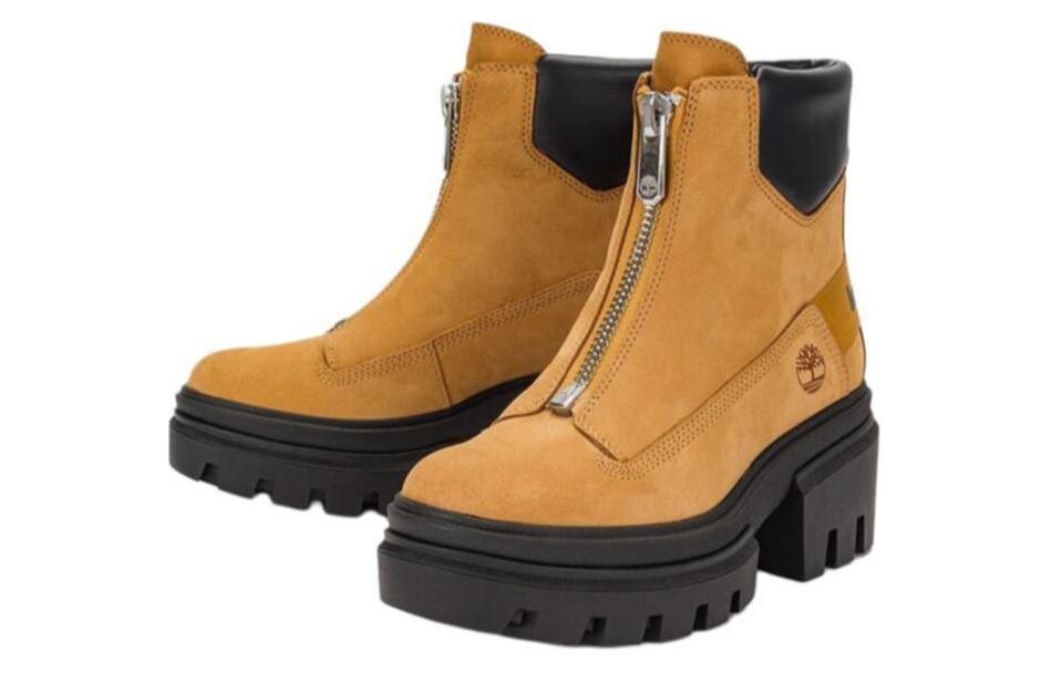 Ботинки женские Timberland Everleigh с молнией, коричневый — фото 2