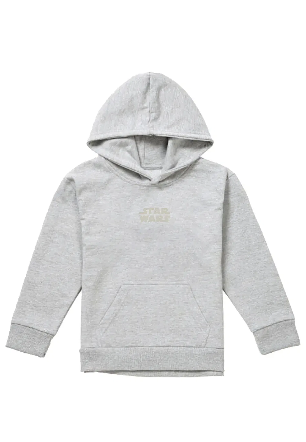 Детский худи с принтом Star Wars Disney, серый