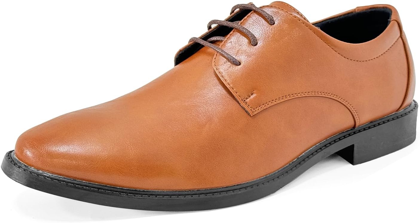 

Мужские классические туфли современного стиля на шнуровке, формальные и повседневные, для бизнеса, свадьбы и работы, без шнурков, размеры США 4-13 Glonalnt, Tan