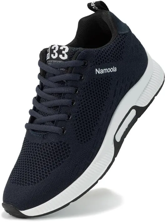 

Мужские невидимые кроссовки с увеличением роста Легкие спортивные обувь Нескользящие кроссовки с повышением роста на 6 см Namoola, синий