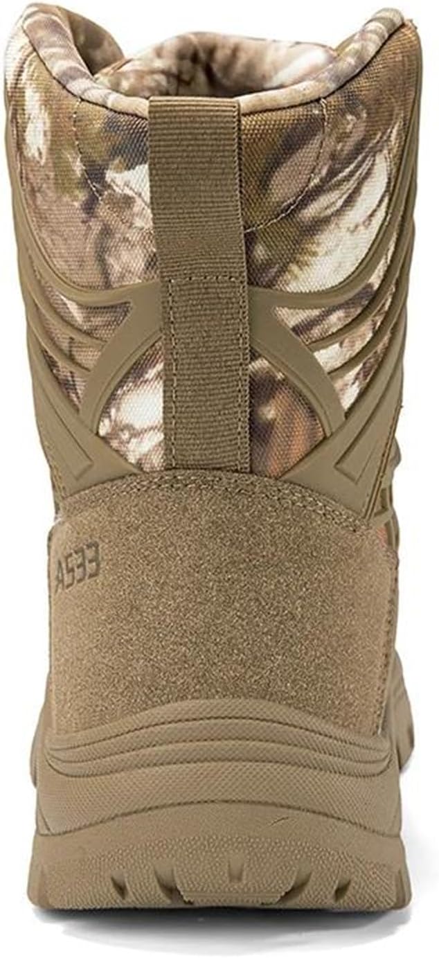Мужские тактические водонепроницаемые ботинки Alloaone, высокие походные ботинки, военные боевые ботинки для тренировок, черный — фото 4