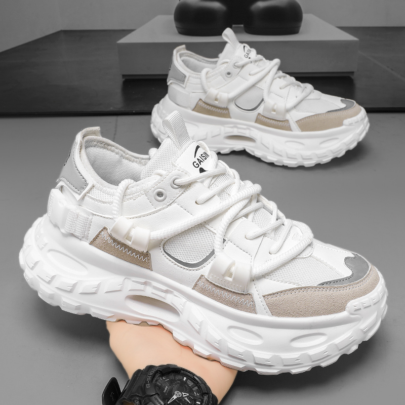 GAISIMA Мужские белые низкие массивные кроссовки, цвет White — фото 2