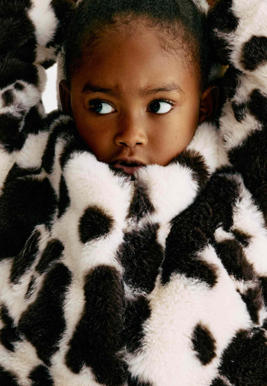 Флисовая куртка Marks & Spencer ANIMAL PRINT HOODED JACKET (2-8 YRS)., Ecru Mix/Off-White — фото 3