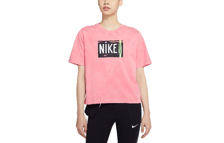 Женская футболка Nike для спорта, закатно-красная — фото 2