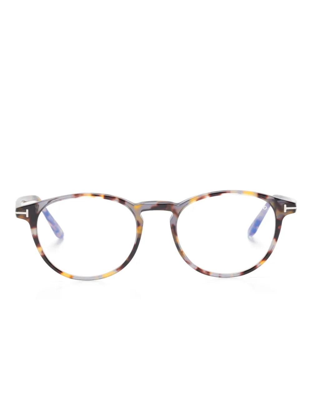 

Круглые очки в черепаховой оправе TOM FORD Eyewear, коричневый