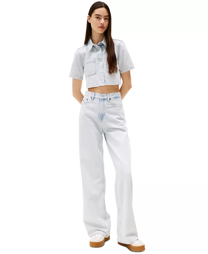 

Женские джинсы Claire с высокой талией и широкими штанинами Tommy Jeans, синий