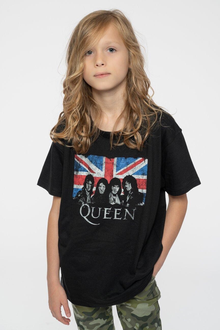

Винтажная футболка с Юнион Джеком Queen, черный