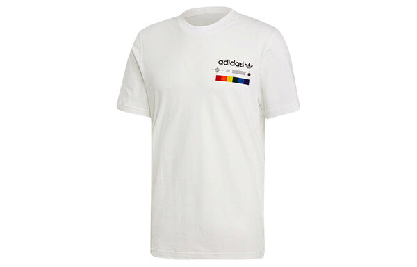 Футболка originals spectrum tee round neck casual sports alphabet short sleeve white Adidas, белый — фото 2