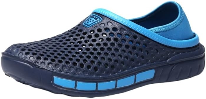 

Мужские сабо без задника, Летние модные сандалии с отверстиями и противоскользящей подошвой для пляжа, города и повседневной носки Clolinde, синий