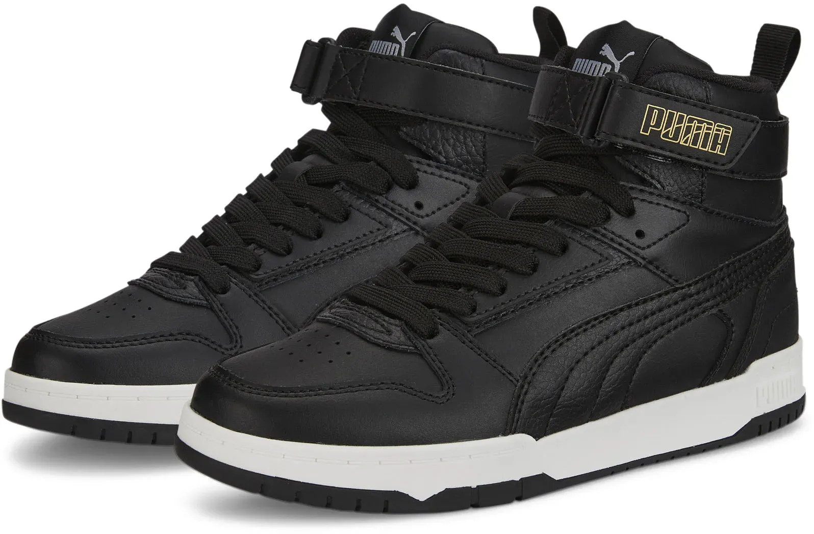 

Кроссовки PUMA "RBD GAME JR", цвет Puma Black- Puma Black- Puma Team Gold