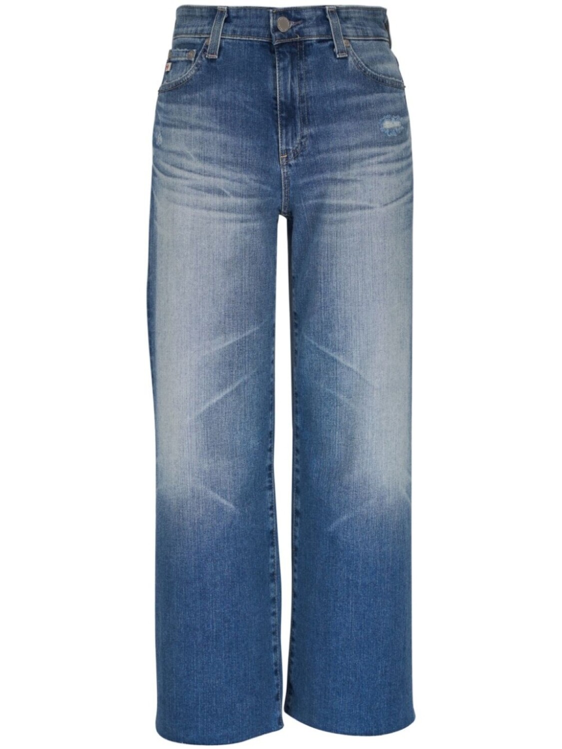 

AG Jeans прямые джинсы с завышенной талией, синий