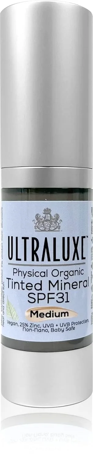 ULTRALUXE SKIN CARE Органический тонирующий минеральный крем с эффектом сияния и матирования, SPF31, для поддержания эффекта.