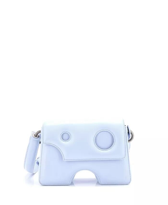 

Сумка через плечо Burrow 22 из кожи Pre-Owned Off White, синий