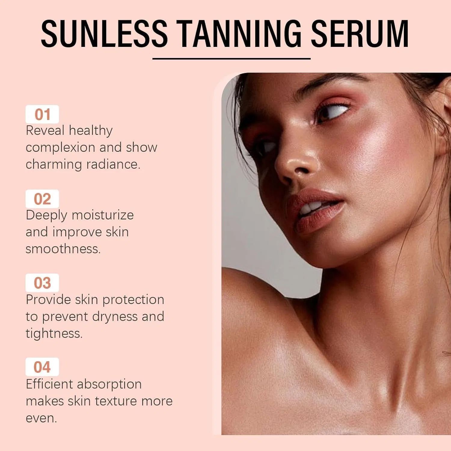 Капли для автозагара «Zeria Sunless Tanning Drops», 60 мл (2 шт.) Flanliy, Pack Of 2 — фото 2
