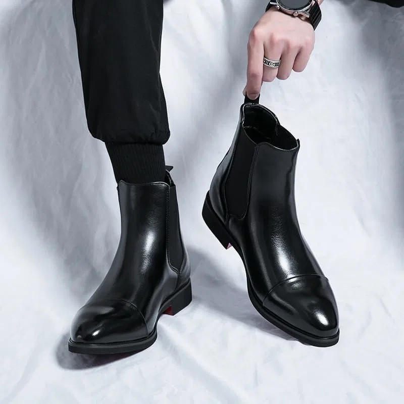 Ботинки высокие кожаные, Casual Oxford, черные YWMLFZ — фото 2