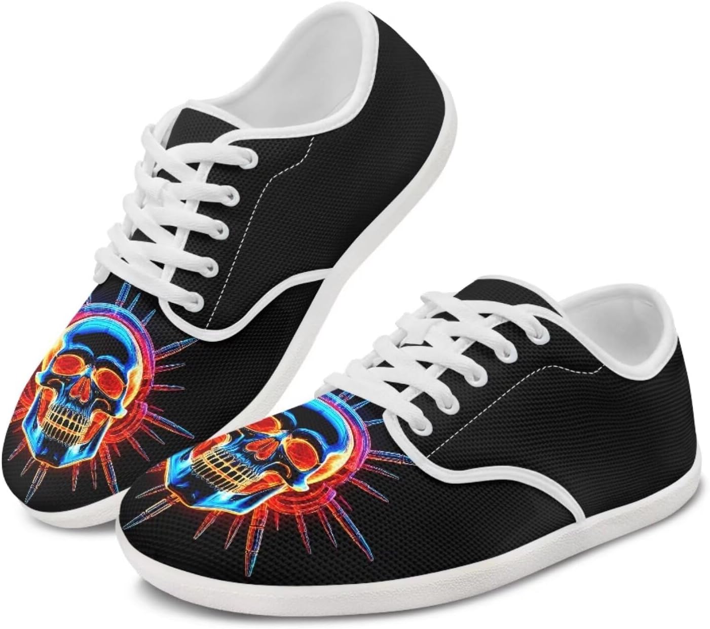 

Женские рабочее кроссовки с черепом широкой ширины теннисные кроссовки для ходьбы на плоских днях рождения спортивные кроссовки Ecaestolph, красный/синий