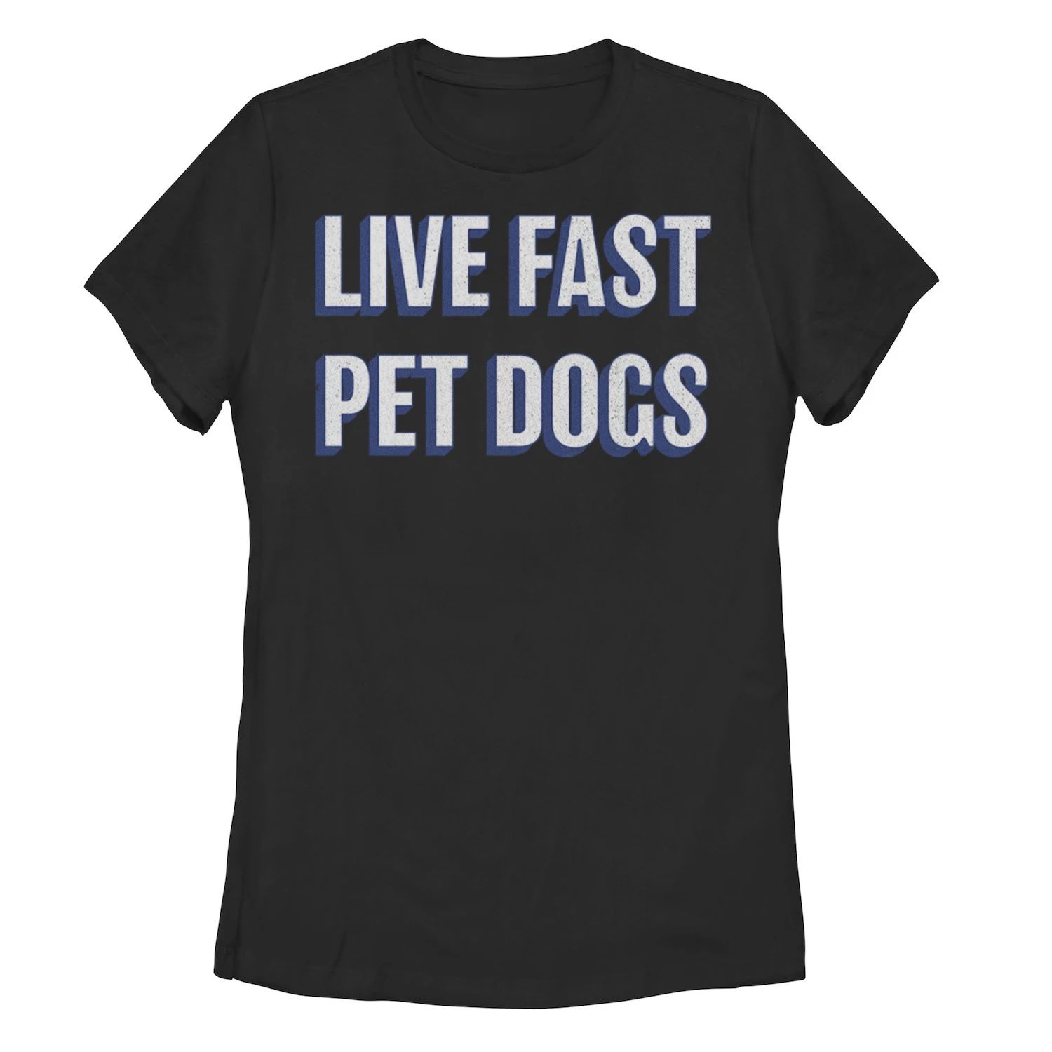 

Футболка с надписью «Live Fast Pet Dogs» для юниоров