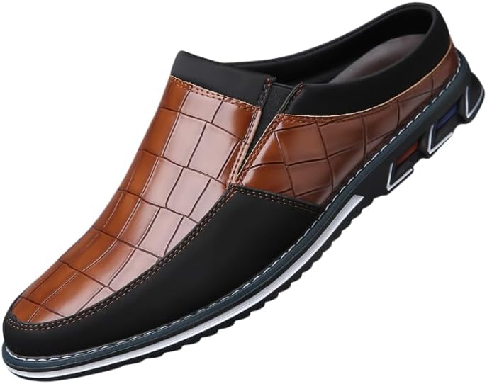 

Мужские стильные слипоны, Удобная повседневная обувь, Прочная резиновая подошва, Для офиса и повседневного ношения, Подходит для любого сезона, Стильный двухцветный дизайн коричневый и черный Hhhchpm