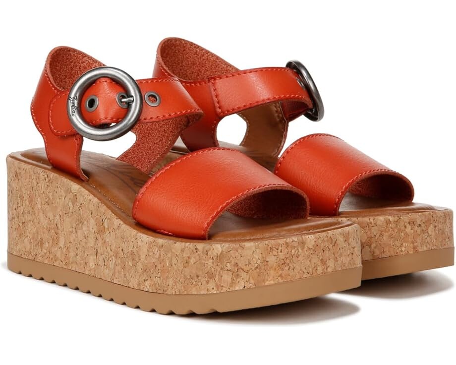 

Туфли ZODIAC Glory Ankle Strap Wedge Sandal, цвет Rust Orange