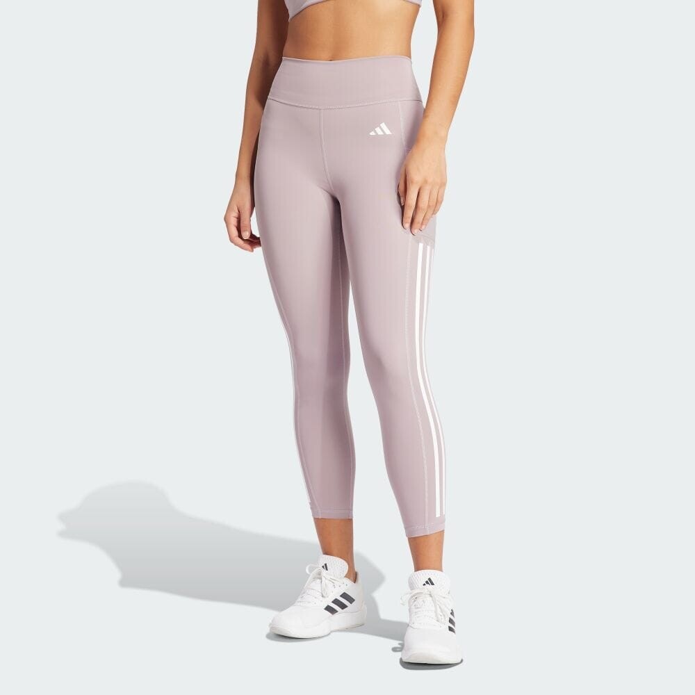 

Тайтсы Adidas OPTIME Three Stripes Full Length Leggings, цвет Preloved Fig