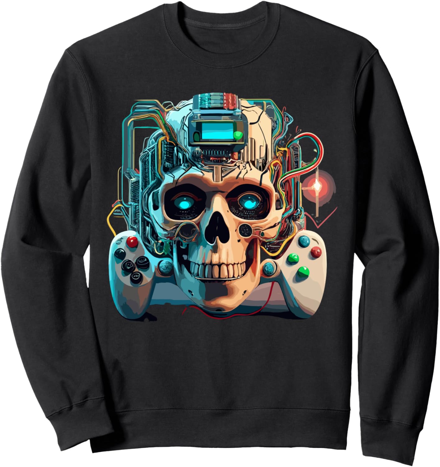 

Толстовка с изображением черепа, игрового контроллера и игровой консоли Video Game Controller Control All The Things, черный