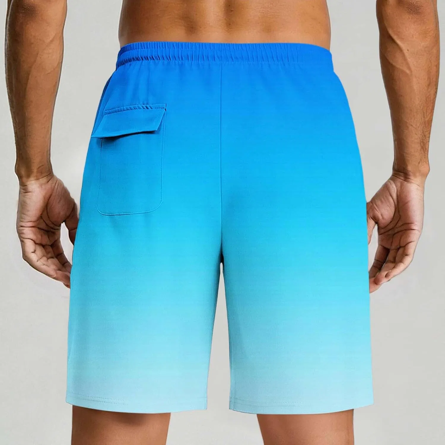 Шорты спортивные с градиентным принтом, Quick Dry Breathable, Sky Blue — фото 2