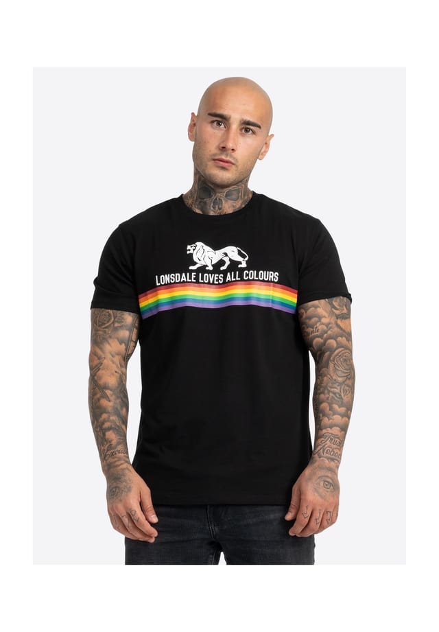 

Футболка обычный крой Нельсон Lonsdale, черный