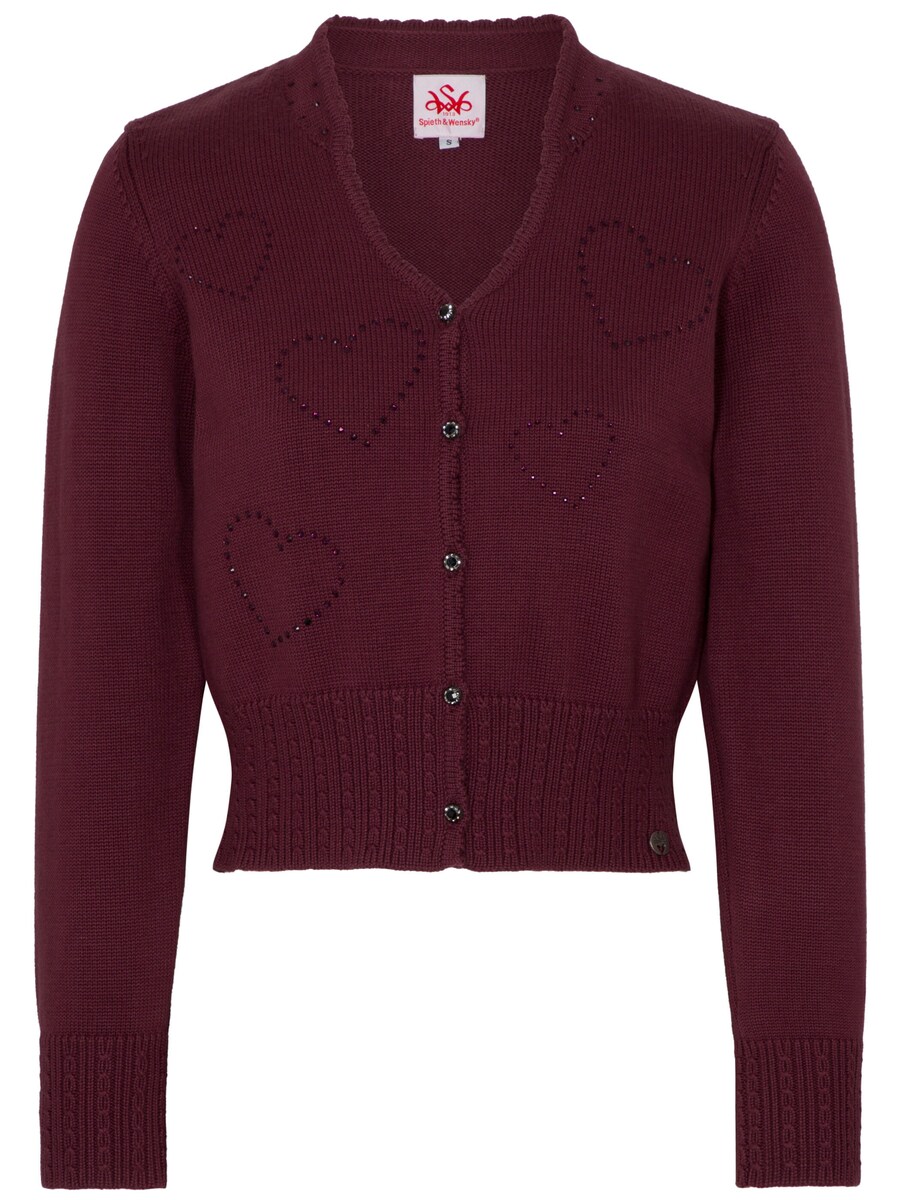 

Вязаный кардиган SPIETH & WENSKY Gosina, темно-красный