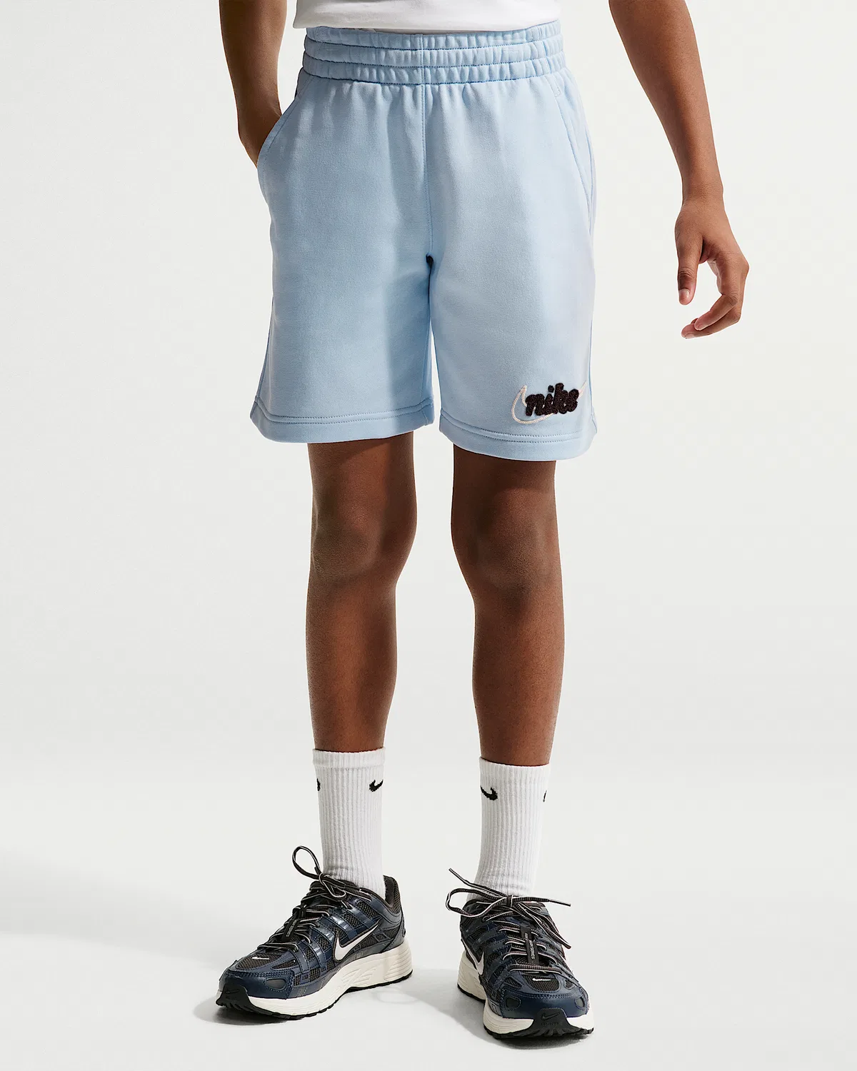 Детские шорты Nike Sportswear Club из французского трикотажа, Hydrogen Blue/Sail/Anthracite — фото 2