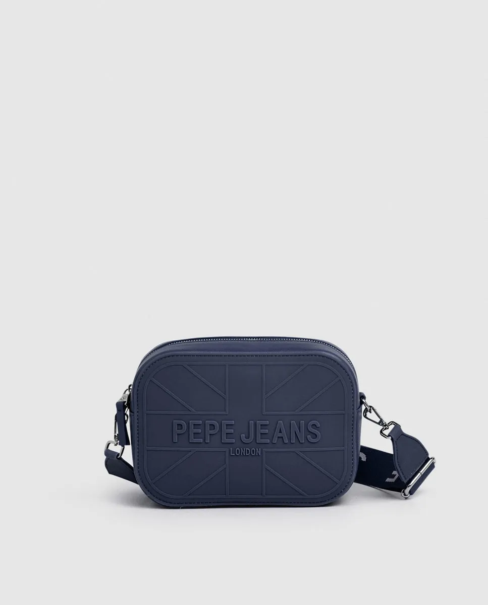 

Сумка-кошелек Grace женская с текстурой резины и логотипом с флагом Pepe Jeans, темно-синий