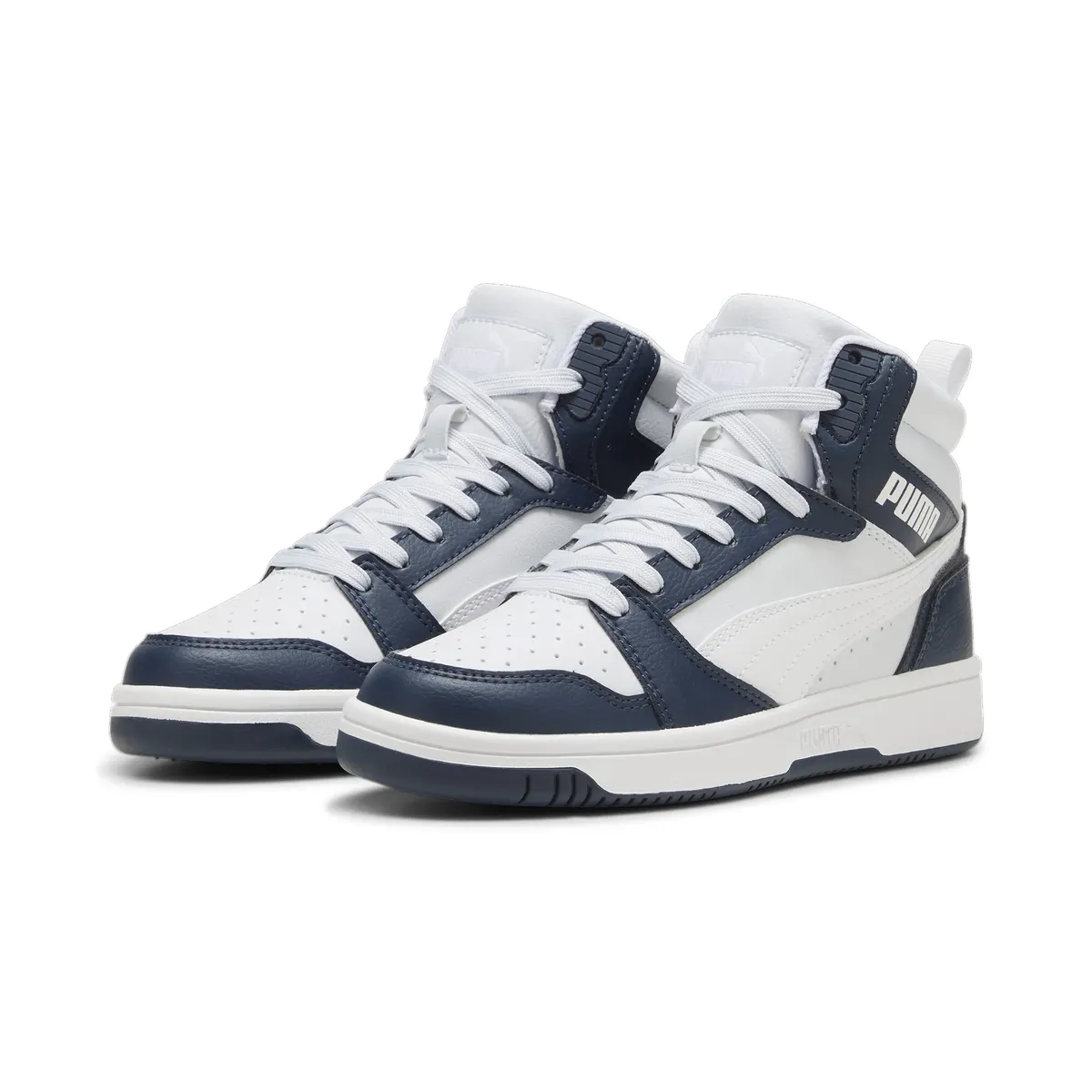 

Кроссовки PUMA "REBOUND V6 MID JR", цвет Club Navy- Puma White-Silver Mist