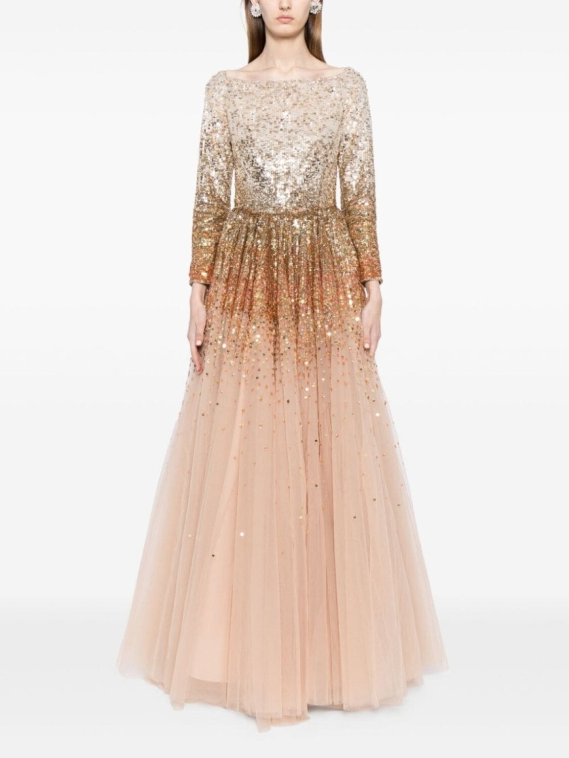 

Jenny Packham декорированное платье Dreaming из тюля, золотой