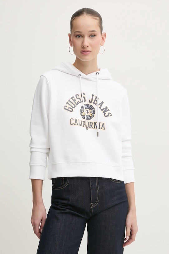 

Хлопковая толстовка Guess Jeans, белый