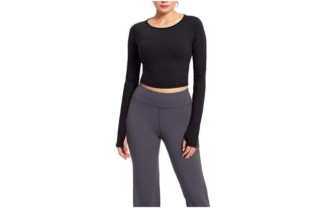 

Укороченный топ Wunder Train для женщин Lululemon, черный