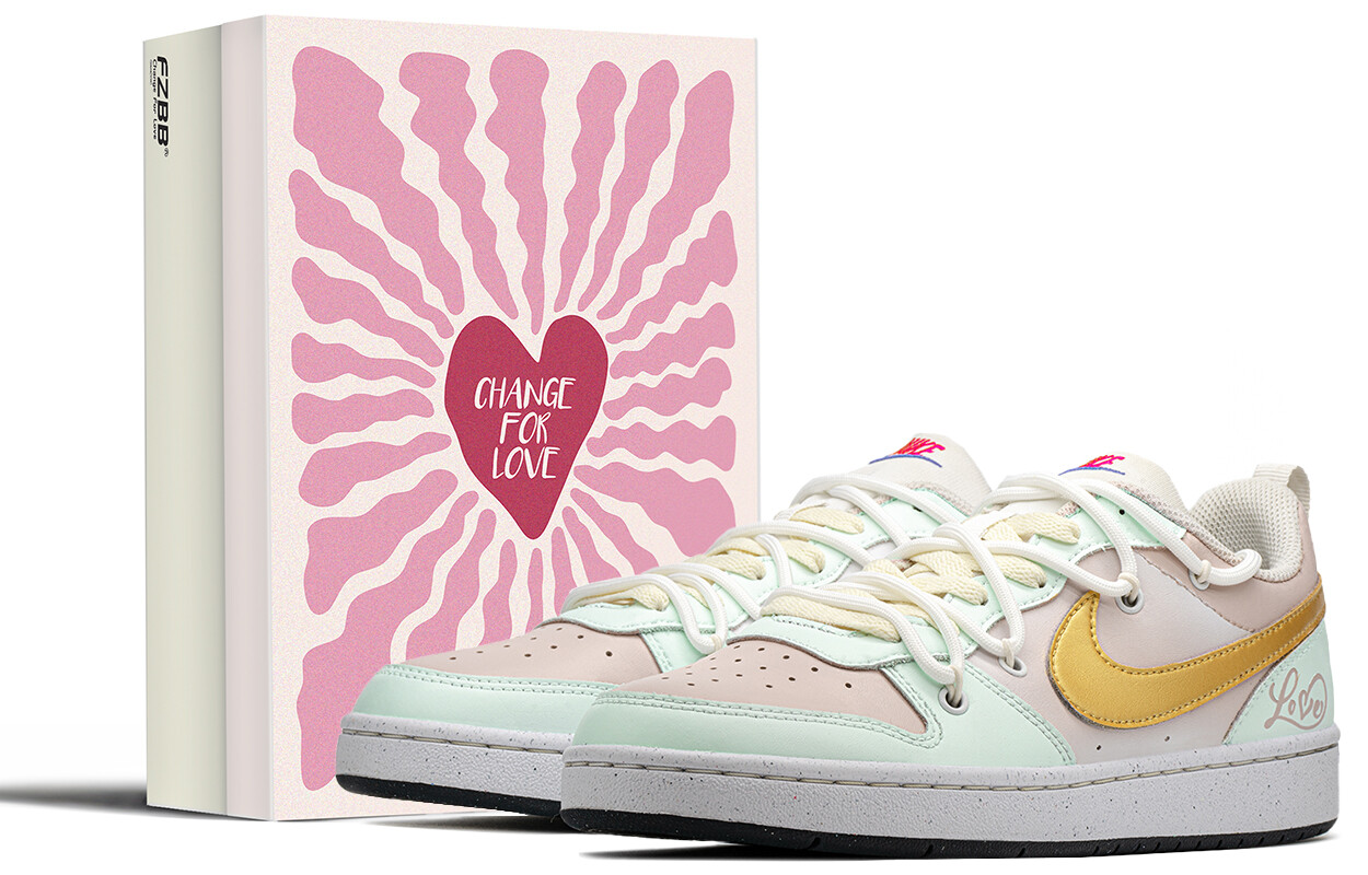 

Кроссовки Nike Court Borough Skateboarding Shoes Women's Low-top Blue/pink/gold, золотой, Желтый, Кроссовки Nike Court Borough Skateboarding Shoes Women's Low-top Blue/pink/gold, золотой