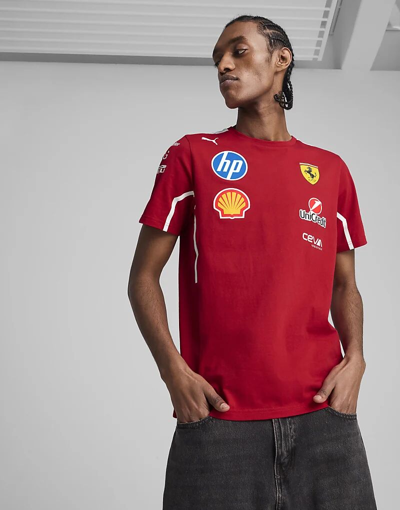 

Футболка команды Puma Scuderia Ferrari HP 2025 темно-вишневого цвета