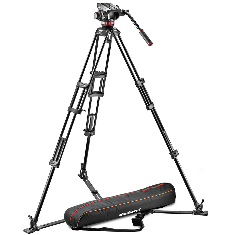 

Комплект из видеоголовки Manfrotto 502A, штатива 546 ГБ и сумки для переноски