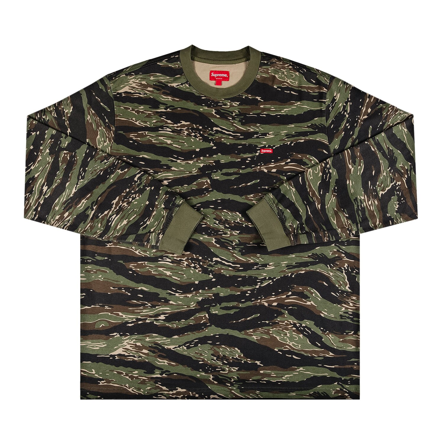 

Футболка Supreme Small Box с длинными рукавами, Tigerstripe Camo