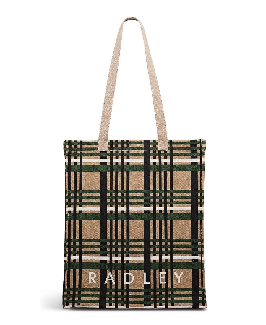 

Сумка-тоут среднего размера с открытым верхом в клетку Radley London, Porcini