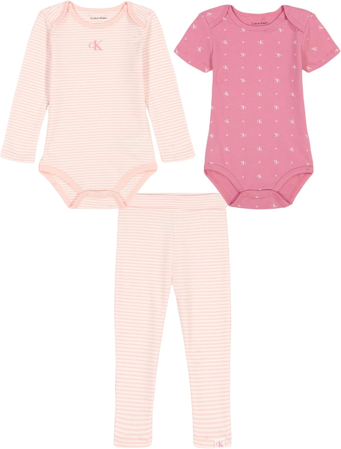 

Комплект из двух боди и брюк Calvin Klein для мальчиков, Gossamer Pink/Cashmere Rose