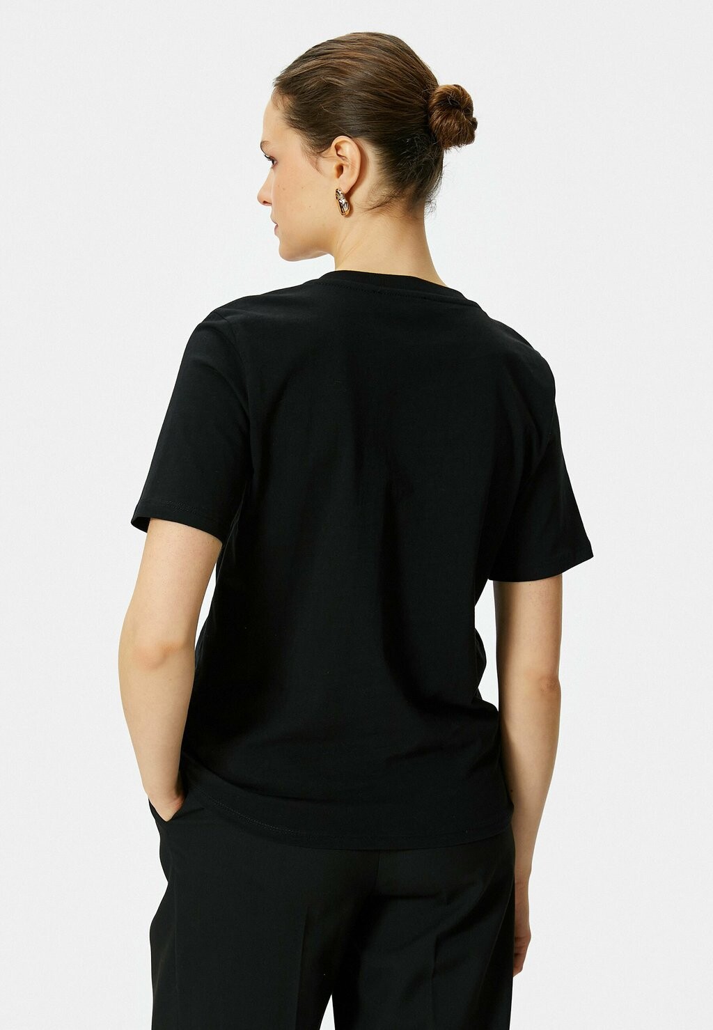 

Футболка с принтом SHORT SLEEVE CREW NECK Koton, черный
