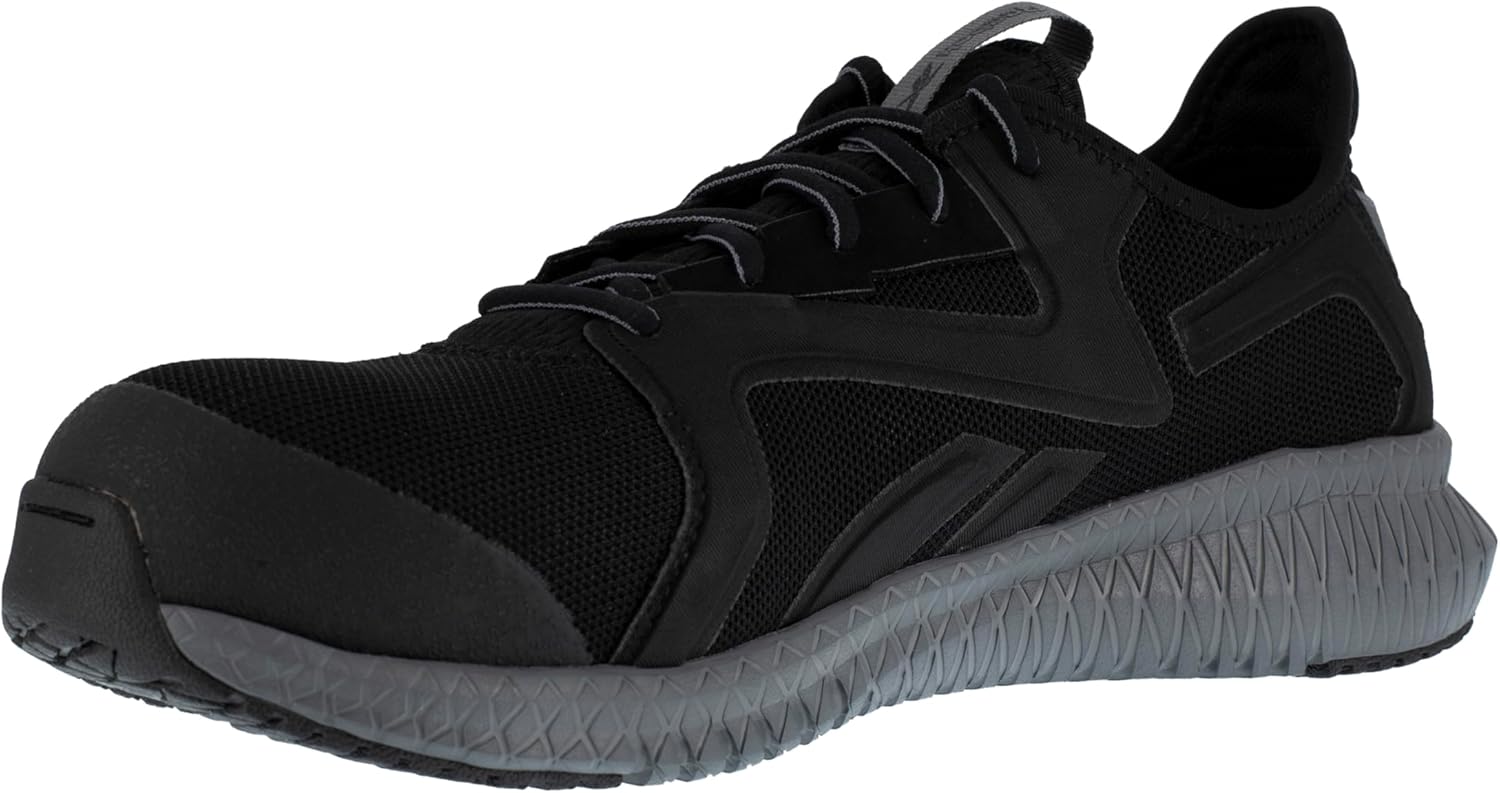 Мужские оксфорды Reebok Work Flexagon 3.0 с композитным носком, черный/серый — фото 3