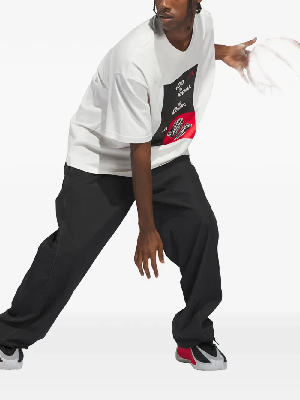 Баскетбольные тренировочные штаны Anthony Edwards Foundation Adidas, черный — фото 3