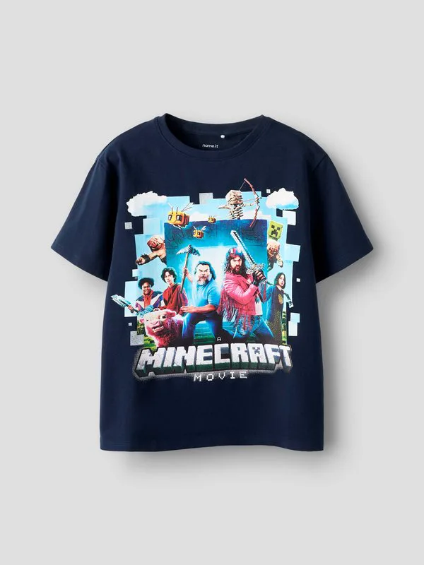Футболка с принтом moja minecraft Name It, Navy