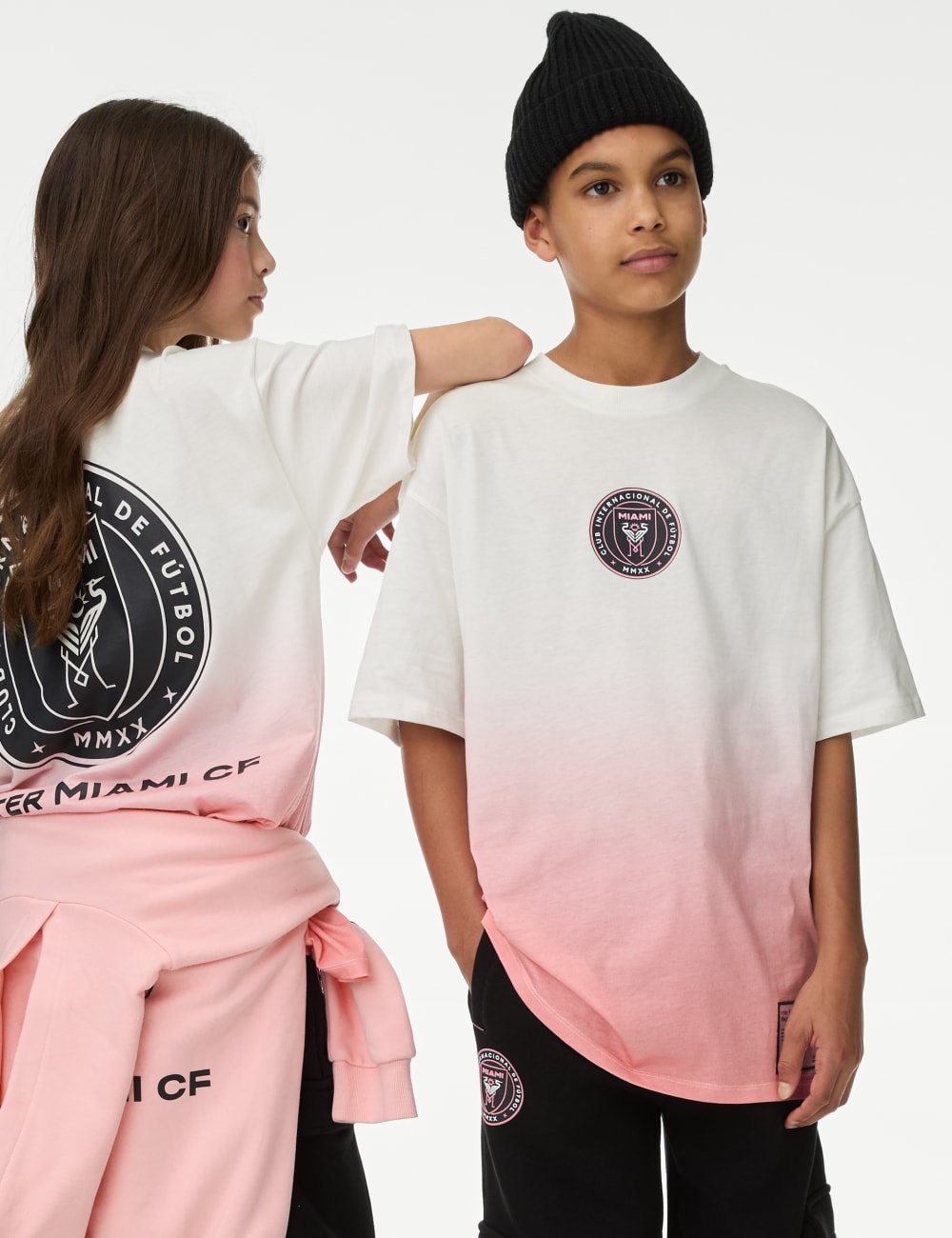 

Футболка Inter Miami из чистого хлопка Marks & Spencer, розовый